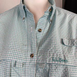 L. L. Bean Turquoise Plaid Shirt